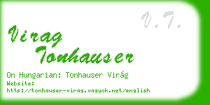 virag tonhauser business card